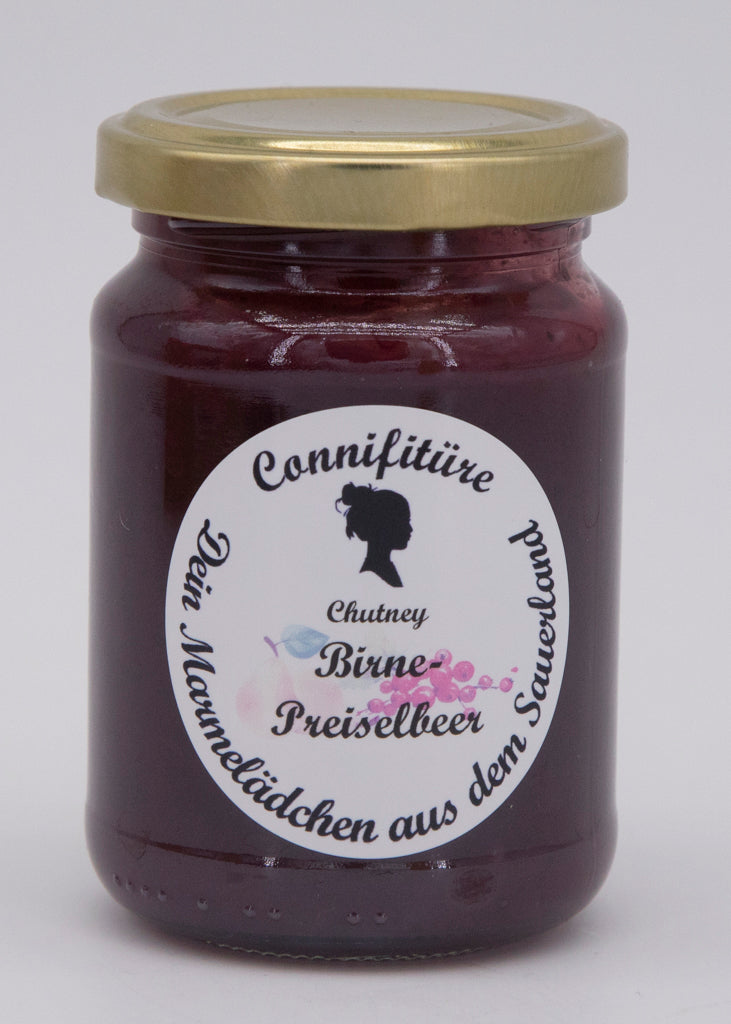 Birne-Preiselbeer Chutney